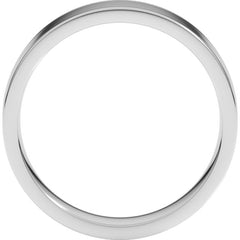 14K White Gold 5 mm Lightweight Comfort-Fit Flat Band Size 7