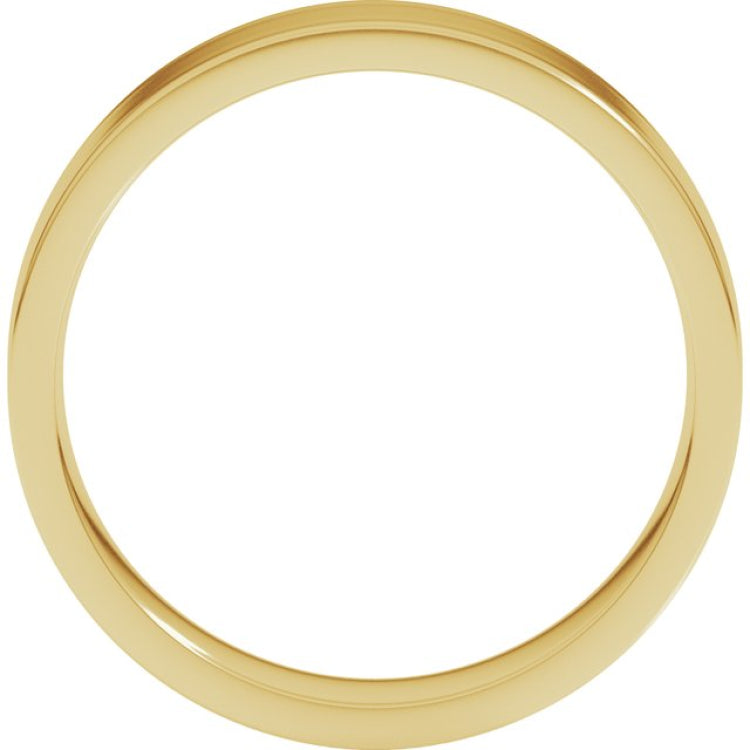 14K Yellow Gold 5 mm Lightweight Comfort-Fit Flat Band Size 7