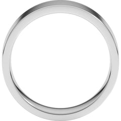 10K White Gold 7 mm Lightweight Comfort-Fit Flat Band Size 10