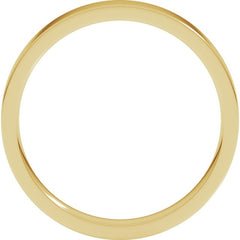 18K Yellow Gold 3 mm Flat Comfort Fit Light Band Size 4.5