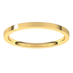 14K Yellow Gold 1.5 mm Lightweight Comfort-Fit Flat Band Size 5