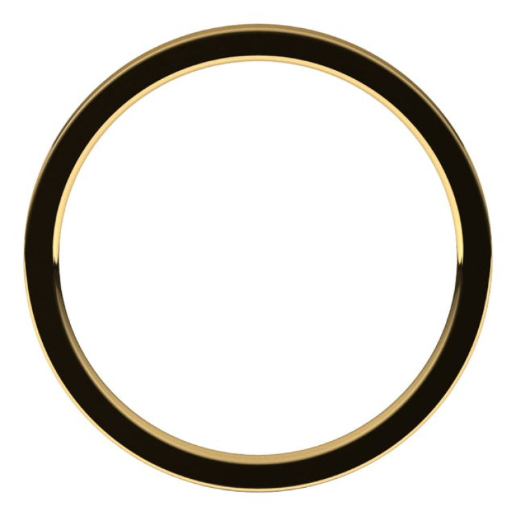 14K Yellow Gold 1.5 mm Lightweight Comfort-Fit Flat Band Size 9