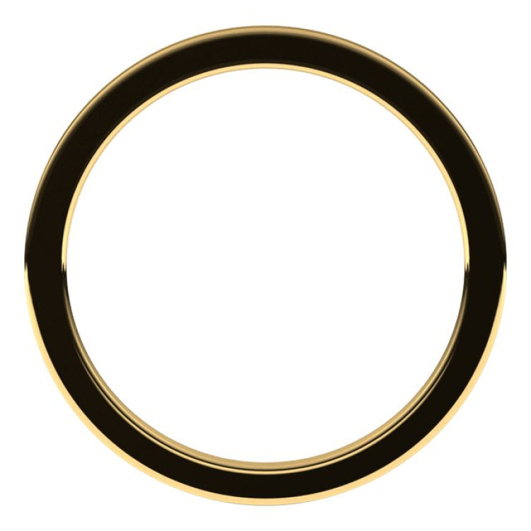 14K Yellow Gold 1 mm Comfort-Fit Flat Band Size 6.5