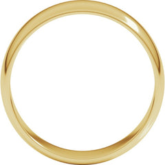 10K Yellow Gold 6 mm Lightweight Half Round Band Size 9