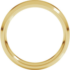 10K Yellow Gold 5 mm Beveled-Edge Comfort-Fit Flat Band Size 9.5
