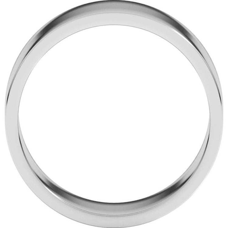 10K White Gold 8 mm Flat Band Size 7