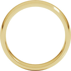18K Yellow Gold 5 mm Lightweight Comfort-Fit Half Round Band Size 6.5