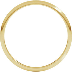 10K Yellow Gold 1.5 mm Lightweight Half Round Band Size 13.5