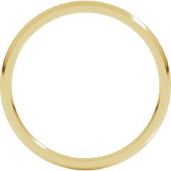 10K Yellow Gold 1.5 mm Lightweight Comfort-Fit Half Round Band Size 5.5