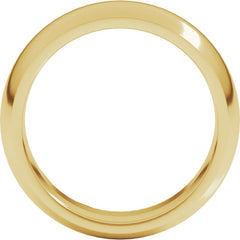 14K Yellow Gold 7 mm Comfort-Fit Half Round Band Size 8.5