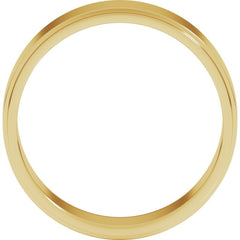 14K Yellow Gold 6 mm Stepped-Edge Flat Band Size 11.5