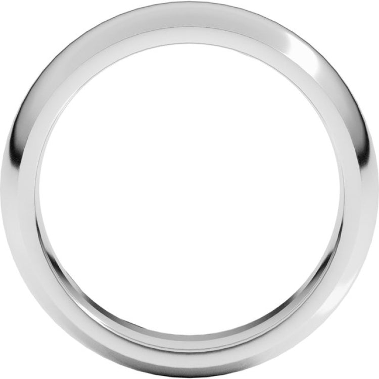 Platinum 6 mm Comfort-Fit Half Round Band Size 9.5