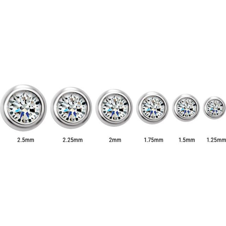 14K Yellow Gold .05 CT Natural Diamond Micro Bezel-Set Stud Earring
