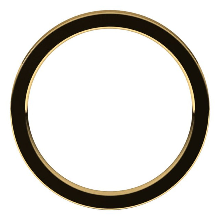 14K Yellow Gold 2 mm Comfort-Fit Flat Band Size 6.5