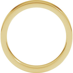 14K Yellow Gold 4 mm Comfort-Fit Flat Band Size 7
