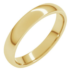 10K Yellow Gold 3.5 mm Lightweight Comfort-Fit Half Round Band Size 7