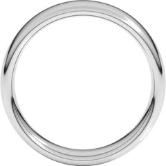 14K White Gold 6 mm Comfort-Fit European-Style Band Size 10.5