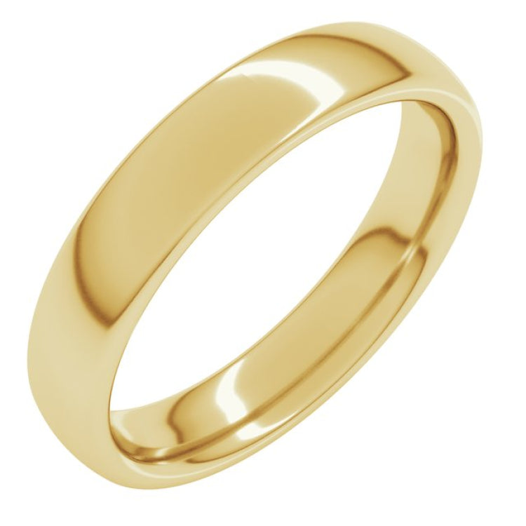 10K Yellow Gold 4 mm Comfort-Fit European-Style Band Size 10