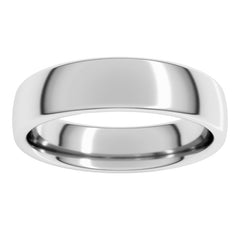 Platinum 5 mm Comfort-Fit European-Style Band Size 10