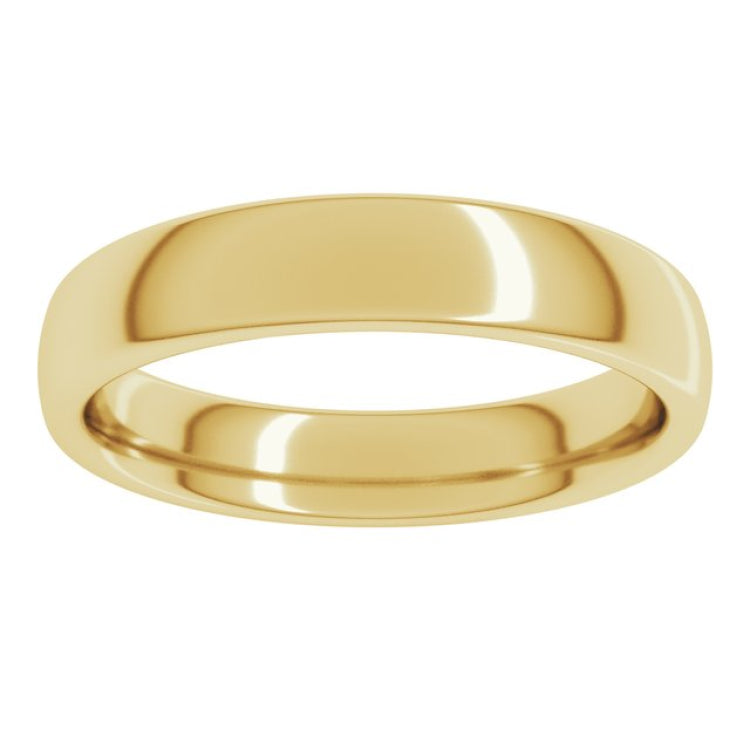 14K Yellow Gold 4 mm Comfort-Fit European-Style Band Size 11.5