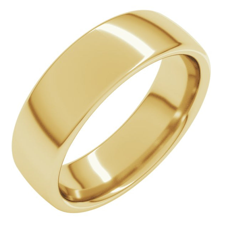 14K Yellow Gold 6 mm Comfort-Fit European-Style Band Size 4.5