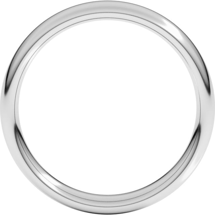 14K White Gold 4 mm Comfort-Fit European-Style Band Size 6.5