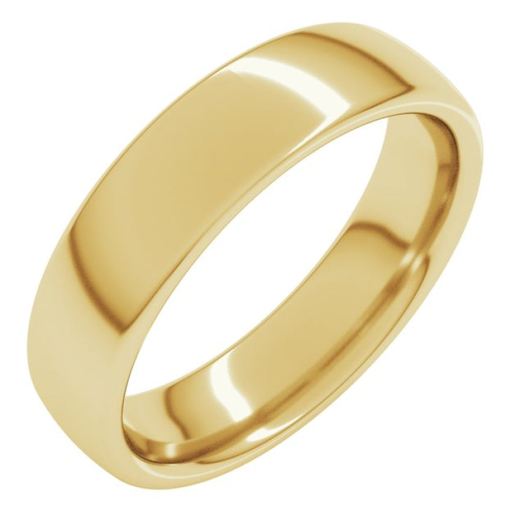 14K Yellow Gold 5 mm Comfort-Fit European-Style Band Size 6.5