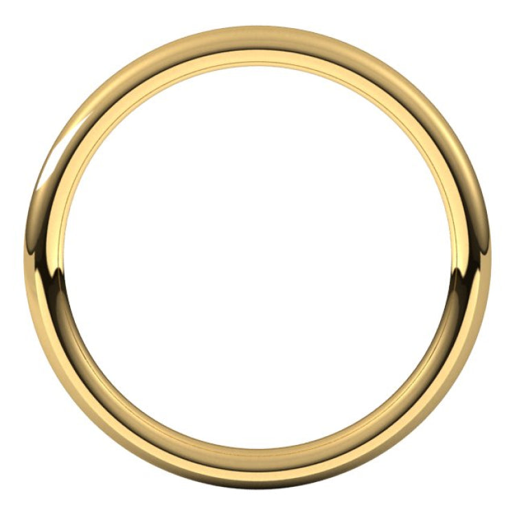 14K Yellow Gold 2 mm Comfort-Fit European-Style Band Size 6