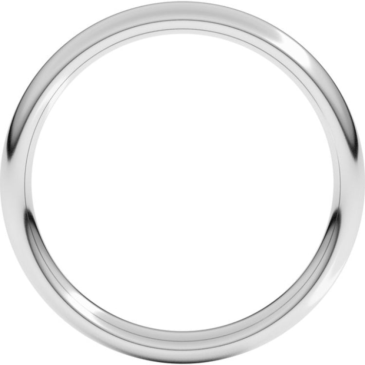18K White Gold 3 mm Comfort-Fit European-Style Band Size 6