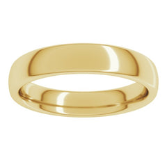 18K Yellow Gold 4 mm Comfort-Fit European-Style Band Size 7.5