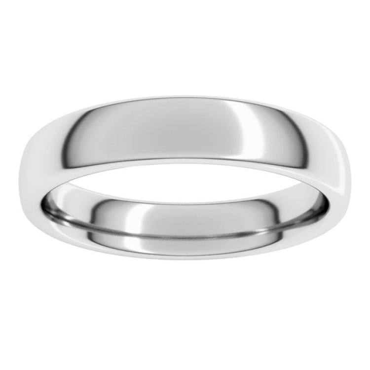 14K White Gold 4 mm Comfort-Fit European-Style Band Size 7