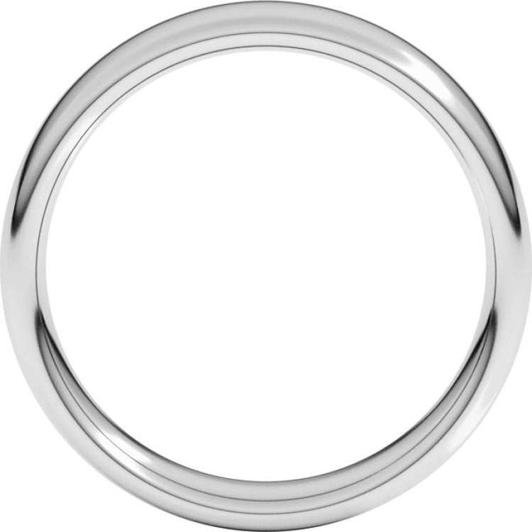 14K White Gold 5 mm Comfort-Fit European-Style Band Size 7
