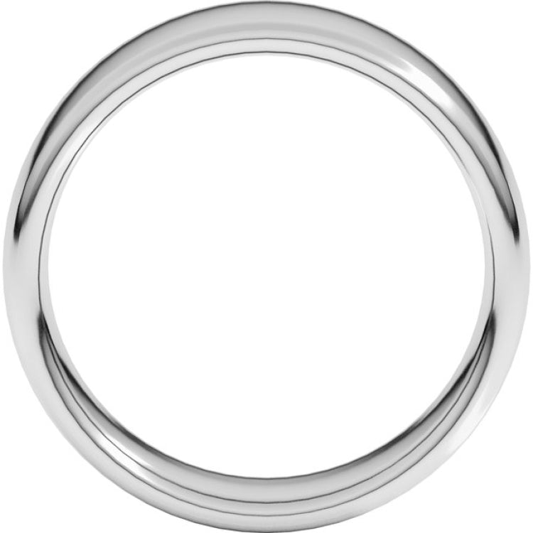 10K White Gold 7 mm Comfort-Fit European-Style Band Size 7