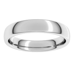 14K White Gold 4 mm Comfort-Fit European-Style Band Size 8