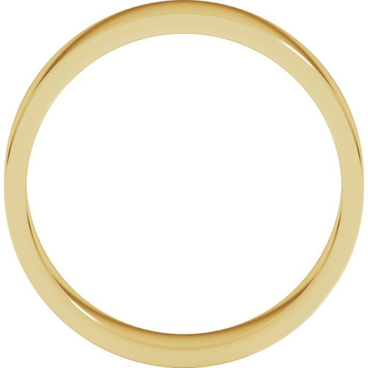 14K Yellow Gold 5 mm Flat Band Size 6