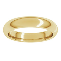 10K Yellow Gold 4 mm Comfort-Fit Half Round Band Size 5.5