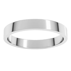 14K White Gold 3 mm Flat Band Size 8