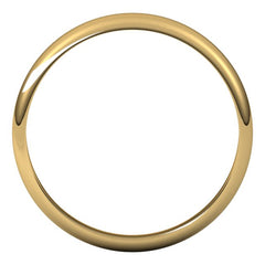 14K Yellow Gold 3.5 mm Half Round Band Size 11.5