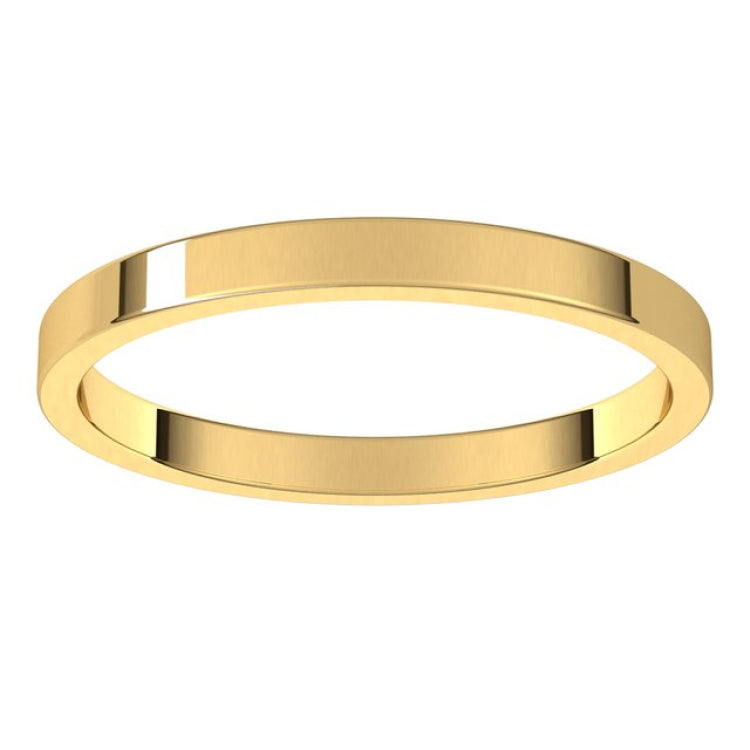10K Yellow Gold 2 mm Flat Band Size 4