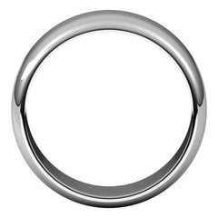 14K White Gold 8 mm Half Round Band Size 14.5