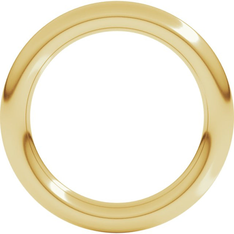 10K Yellow Gold 3 mm Comfort-Fit Full Round Band Size 10.5