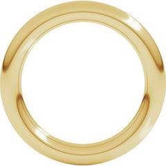 18K Yellow Gold 3 mm Comfort-Fit Full Round Band Size 3.5