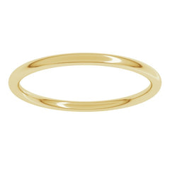 10K Yellow Gold 1.5 mm Comfort-Fit Full Round Band Size 4