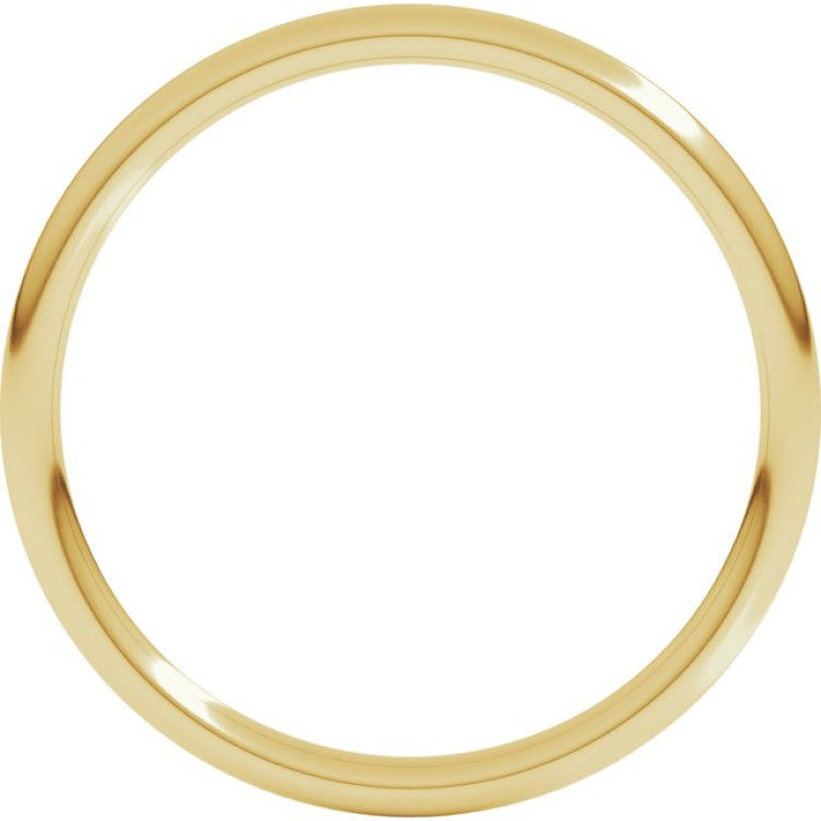 18K Yellow Gold 1.5 mm Comfort-Fit Full Round Band Size 6