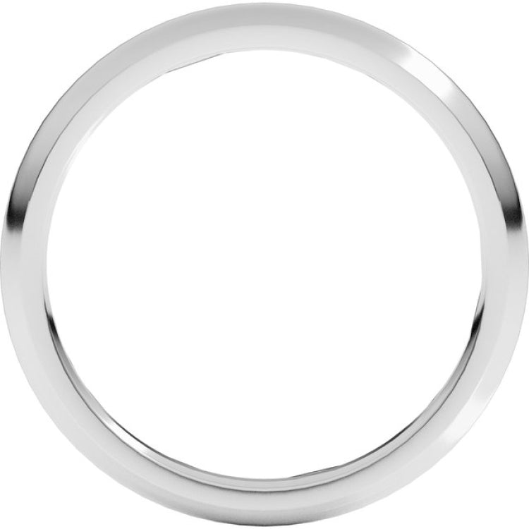 14K White Gold 2 mm Comfort-Fit Half Round Band Size 6