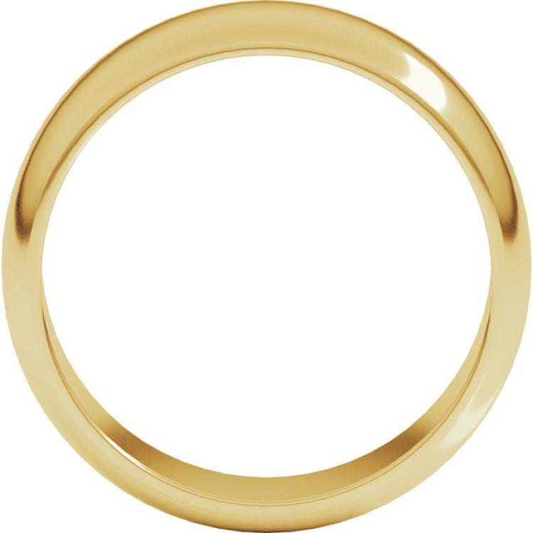 18K Yellow Gold 7 mm Half Round Band Size 7.5