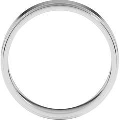 Platinum 5 mm Stepped-Edge Flat Band Size 9