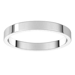 14K White Gold 2.5 mm Flat Band Size 10