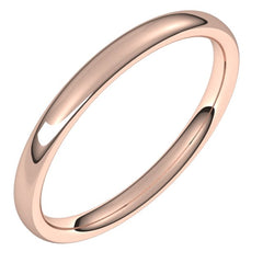 14K Rose Gold 2.5 mm Comfort-Fit European-Style Band Size 8.5