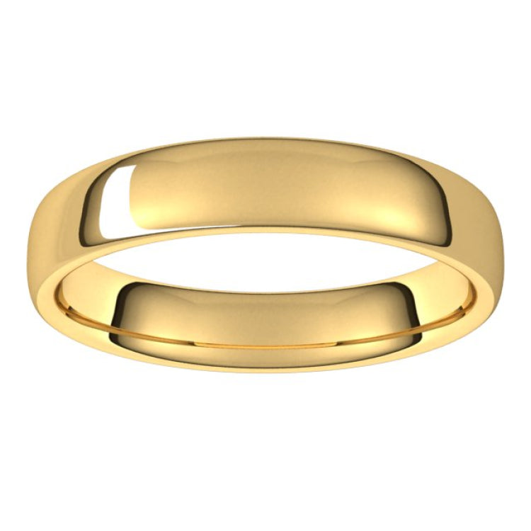 10K Yellow Gold 4.5 mm Comfort-Fit European-Style Band Size 8
